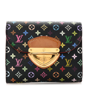 LOUIS VUITTON Monogram Multicolor Joey Wallet Black Grenade