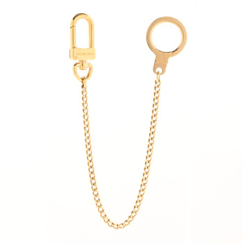 LOUIS VUITTON Metal Pochette Extender Key Ring Chain Gold