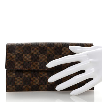 LOUIS VUITTON Damier Ebene Sarah Wallet