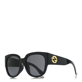 GUCCI Acetate Square Frame Sunglasses GG0142SA Black