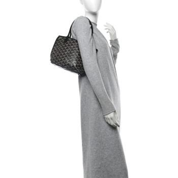 GOYARD Goyardine Reversible Mini Anjou Black