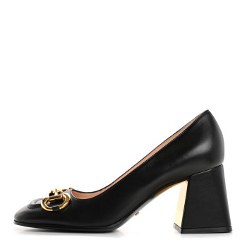 GUCCI Malaga Kid Horsebit 75mm Pumps 37.5 Black