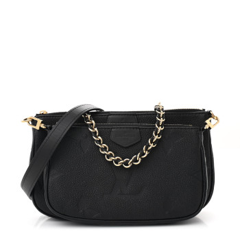 LOUIS VUITTON Empreinte Monogram Giant Multi Pochette Accessories Black