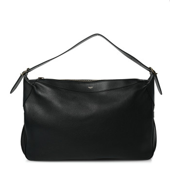 CELINE Supple Calfskin Large Romy Shoulder Bag Black