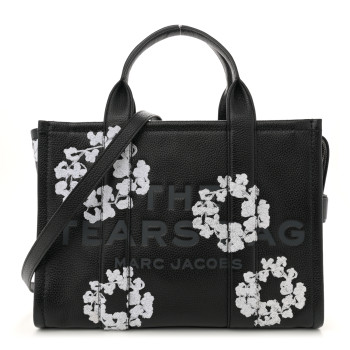 MARC JACOBS x Denim Tears Grained Calfskin Medium The Tote Bag Black