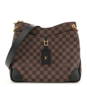 LOUIS VUITTON Damier Ebene Odeon MM Black