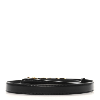 GUCCI Plutone Calfskin Gucci Buckle 20mm Thin Belt 70 28 Black