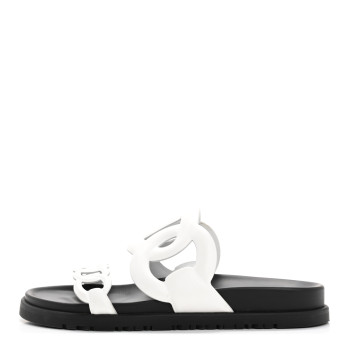 HERMES Nappa Womens Extra Sandals 35.5 White