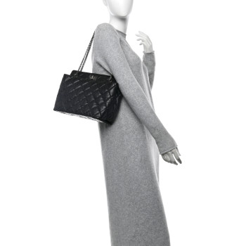CHANEL Aged Calfskin Quilted Reissue 2.55 Tote Black