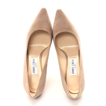 JIMMY CHOO Suede Romy 100 Pumps 39 Nude