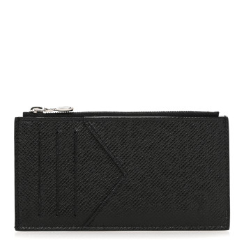 LOUIS VUITTON Taiga Coin Card Holder Black