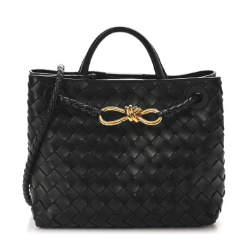 BOTTEGA VENETA Nappa Intrecciato Small Andiamo Shoulder Bag Black