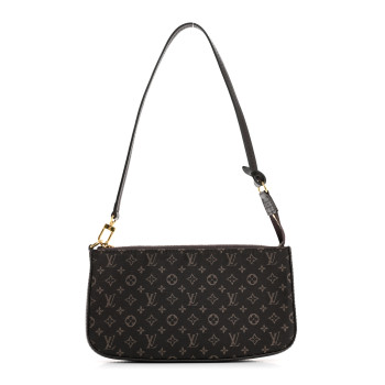 LOUIS VUITTON Monogram Mini Lin Mini Pochette Accessories Ebene