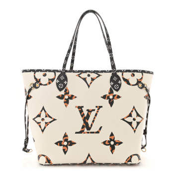 LOUIS VUITTON Monogram Giant Jungle Neverfull MM Ivory