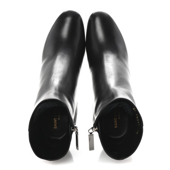 SAINT LAURENT Nappa Vendome Loulou Ankle Zip Boot 40 Black
