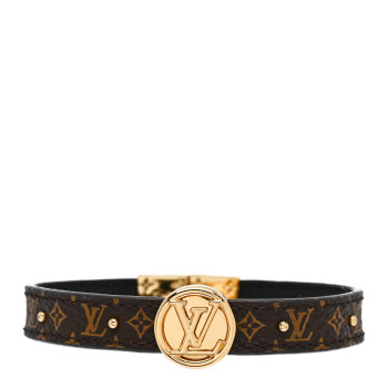 LOUIS VUITTON Monogram LV Circle Reversible Bracelet 17 Black