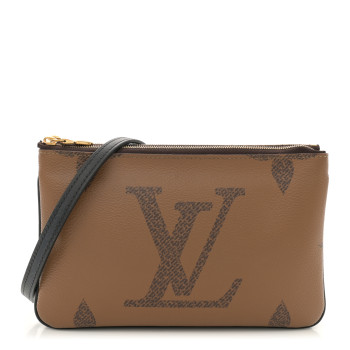 LOUIS VUITTON Reverse Monogram Giant Double Zip Pochette