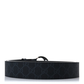 GUCCI GG Supreme Monogram Ciny Lux Calfskin Blondie 30mm Belt 110 44 Black