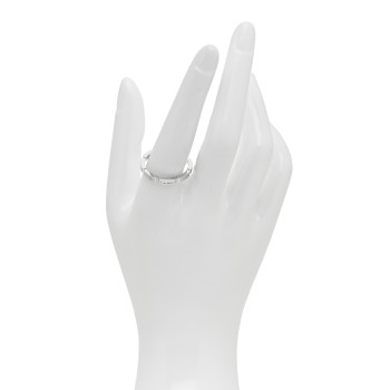 CARTIER 18K White Gold 2.5mm Maillon Panthere Wedding Band Ring 59 8.75