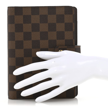 LOUIS VUITTON Damier Ebene Medium Ring Agenda Cover