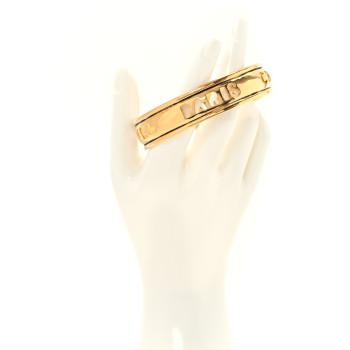 CHANEL Logo Paris Cut Out Bangle Gold