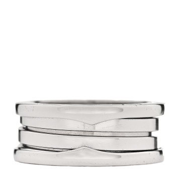 BULGARI 18K White Gold B.Zero1 Three-Band Ring 56 7.5