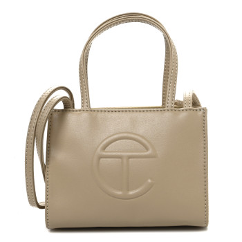TELFAR Vegan Leather Small Shopping Bag Cream