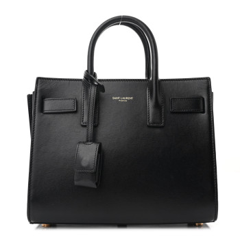 SAINT LAURENT Calfskin Nano Sac De Jour Black