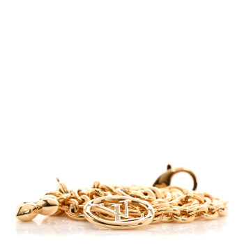 LOUIS VUITTON Metal Lily Chain Strap Gold