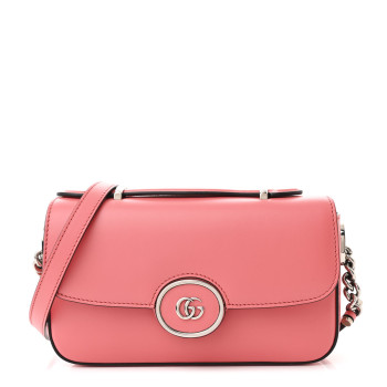 GUCCI Senna Calfskin Petite GG Top Handle Shoulder Bag Pink