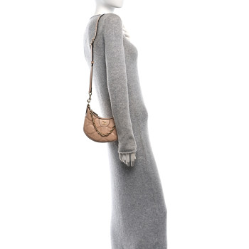 GUCCI Calfskin GG Matelasse Mini Hobo Shoulder Bag Perfect Pink Natural