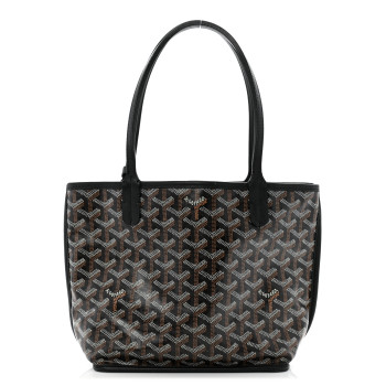 GOYARD Goyardine Reversible Mini Anjou Black