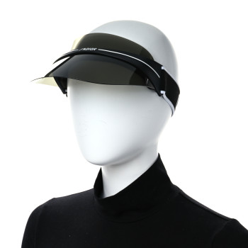 CHRISTIAN DIOR Mirrored DiorClub1 Sun Visor Black