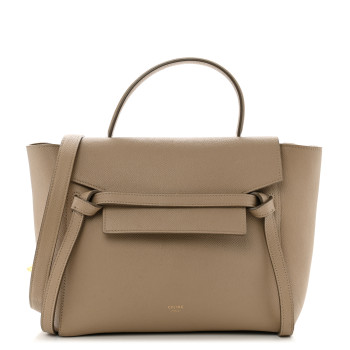 CELINE Baby Grained Calfskin Micro Belt Bag Light Taupe