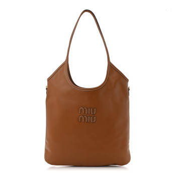 MIU MIU Nappa Ivy Bag Cognac