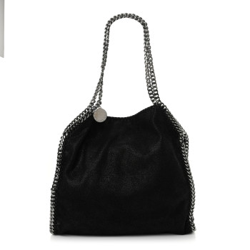 STELLA MCCARTNEY Shaggy Deer Small Falabella Tote Black