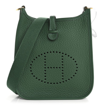 HERMES Taurillon Clemence Evelyne TPM Vert Moyen