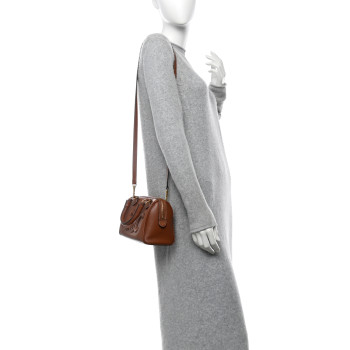 CELINE Smooth Calfskin Triomphe Small Boston Bag Tan
