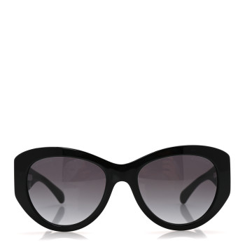 CHANEL Acetate Butterfly Large CC Sunglasses 5492-A Black