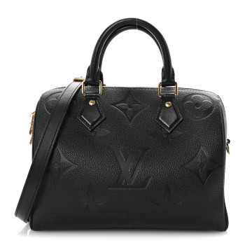LOUIS VUITTON Empreinte Monogram Giant Speedy Bandouliere 25 Black