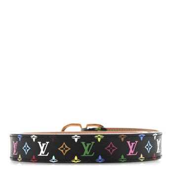 LOUIS VUITTON Monogram Multicolor Mini 25mm Belt 85 34 Multicolor Black