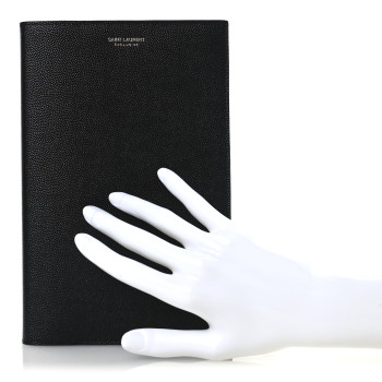 SAINT LAURENT Grain De Poudre Notebook Cover Black