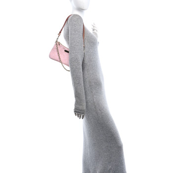 LOUIS VUITTON Monogram Denim Liv Pochette Washed Pink