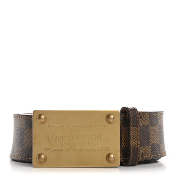 LOUIS VUITTON Damier Ebene Inventeur Belt 95 38