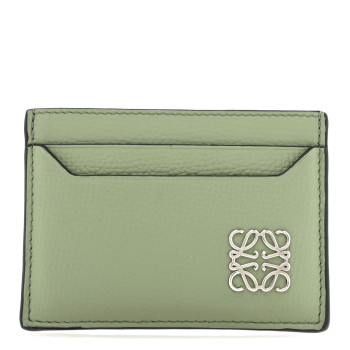 LOEWE Soft Grained Calfskin Anagram Card Holder Rosemary