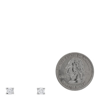 CARTIER 18K White Gold Diamond .46ctw C De Cartier Earrings