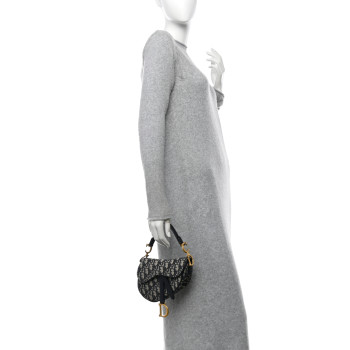 CHRISTIAN DIOR Oblique Mini Saddle Bag Blue