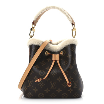 LOUIS VUITTON Monogram Shearling Cozygram Neonoe BB