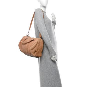 ALEXANDER WANG Pebbled Lambskin Rocco  Beige Rhodium Hardware