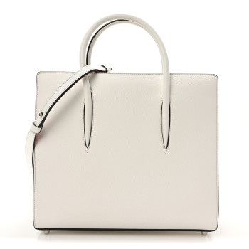 CHRISTIAN LOUBOUTIN Calfskin Empire Studded Medium Paloma Snow